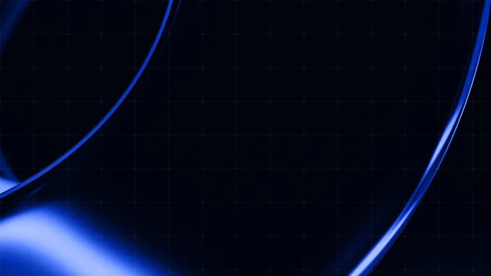 Abstract dark blue shapes with glowing edges on a fine grid.