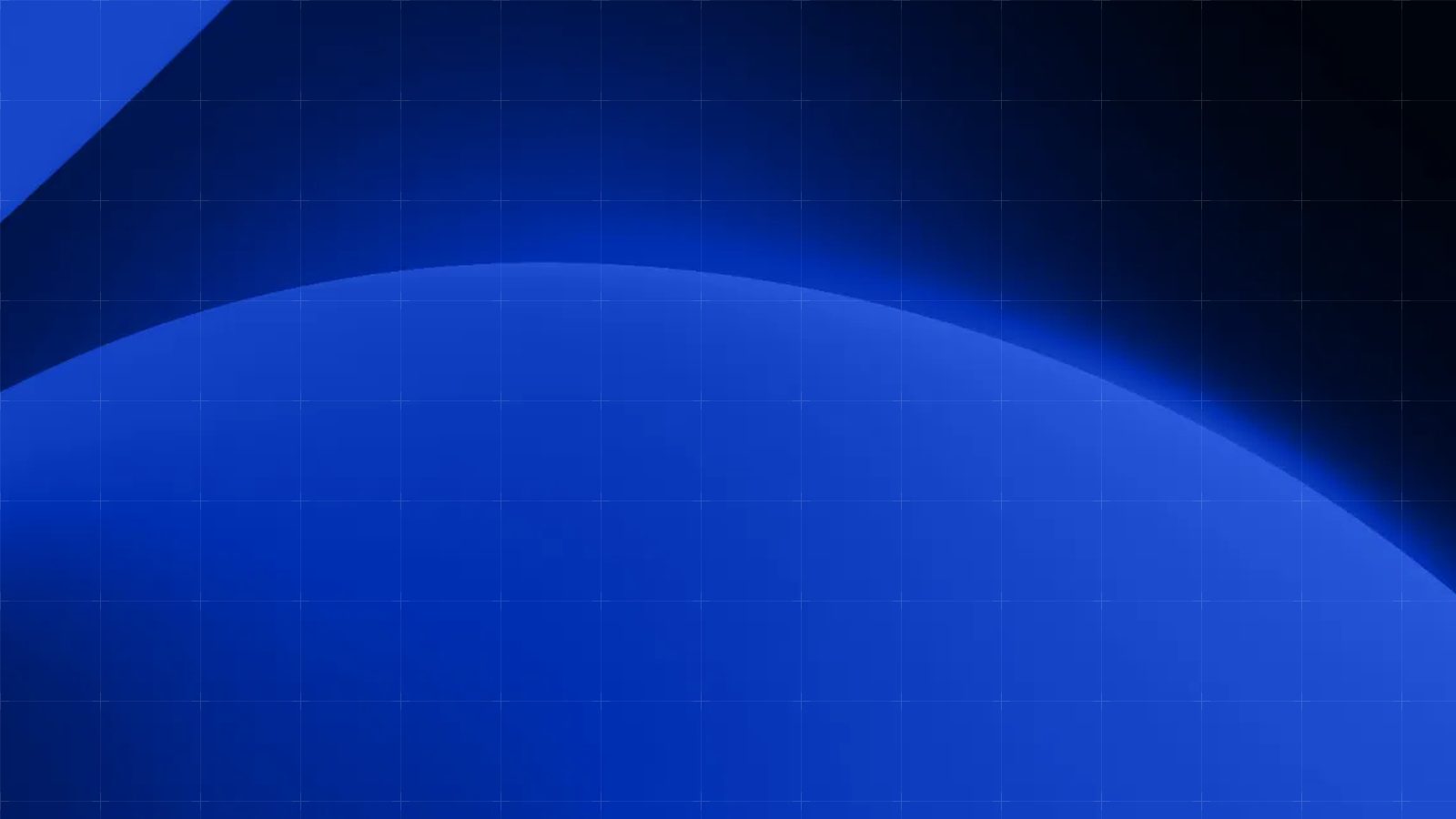 Glowing blue surfaces fanning out across a dark background, overlaid with a fine grid pattern.