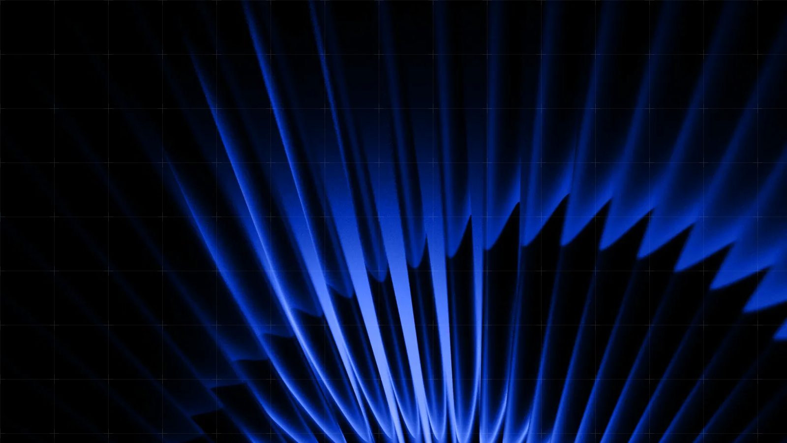 Abstract blue shapes from the ReqPOOL website on a dark background with a fine grid.
