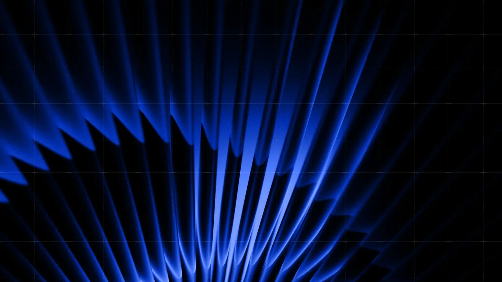 Abstract blue shapes of the ReqPOOL website on a dark background with a fine grid.