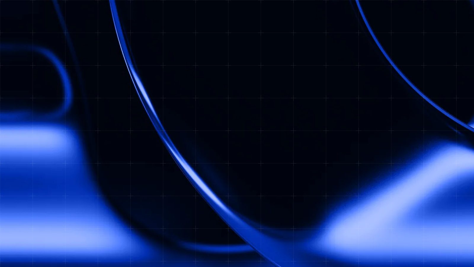 Dark blue pattern with a diagonal light blue wave, a fine grid, and a green plus sign in the lower right corner.