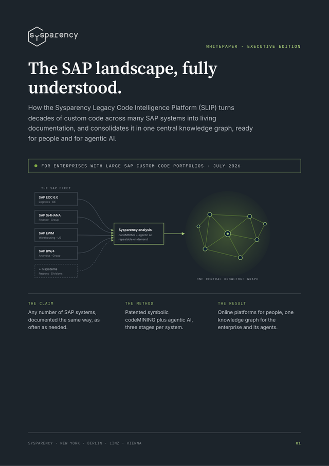 The SAP landscape, fully understood